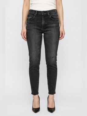 Moussy Vintage Velma Low Rise Black Ankle Skinny Jean Size 25